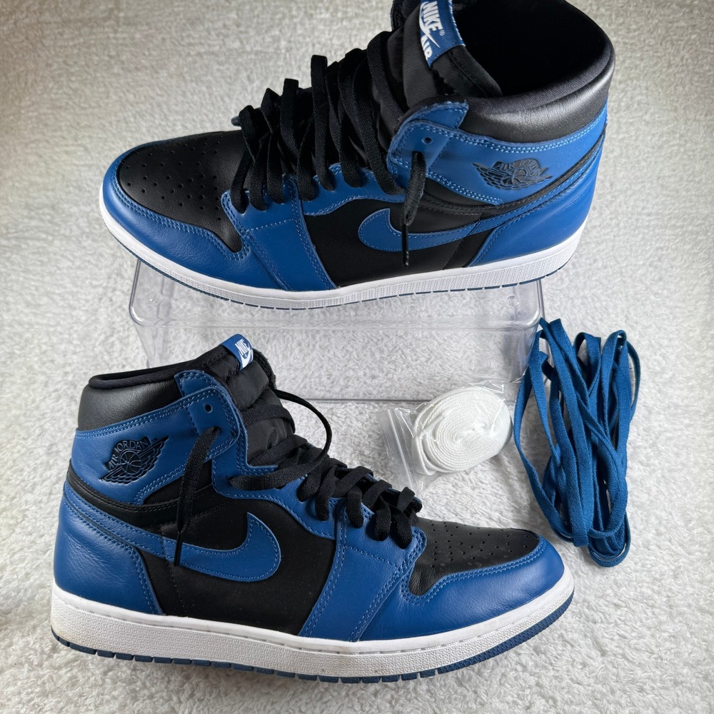 Nike Air Jordan 1 Retro High OG Mens 12 Blue Black 555088-404 Excellent Marina